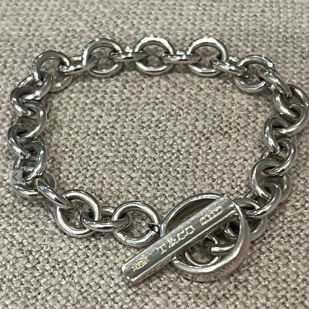Vintage Tiffany and Co Silver 925 T-Bar Bracelet - 8 inches long